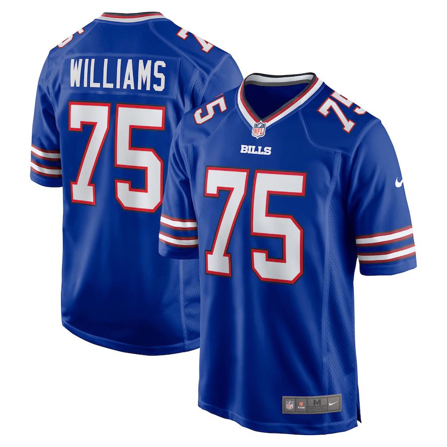 Men Buffalo Bills 75 Daryl Williams Nike Royal Game NFL Jersey